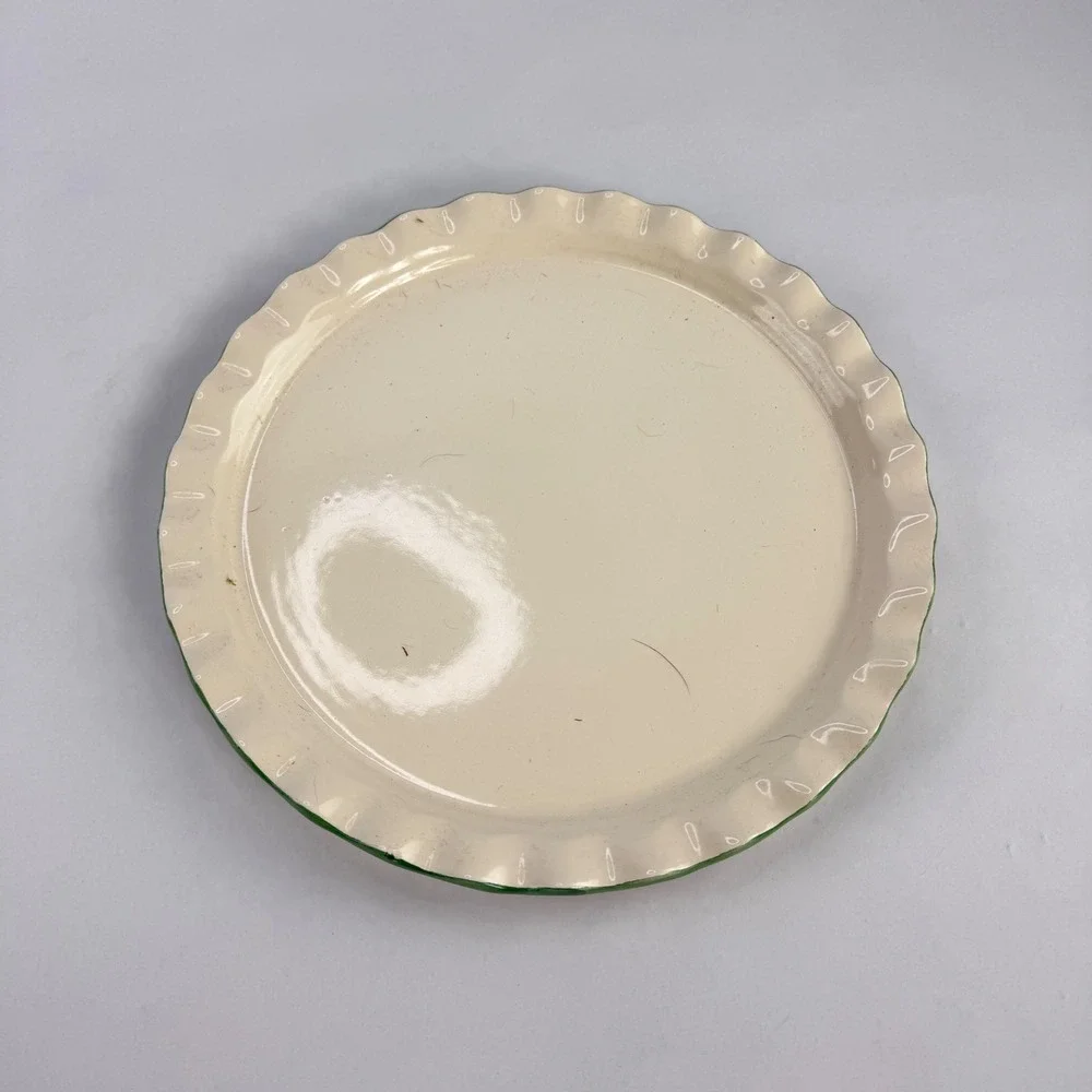 Portugal Ceramics Ribbons N‎ Bows Christmas Cake Dome Platter Vintage 1998 Gift